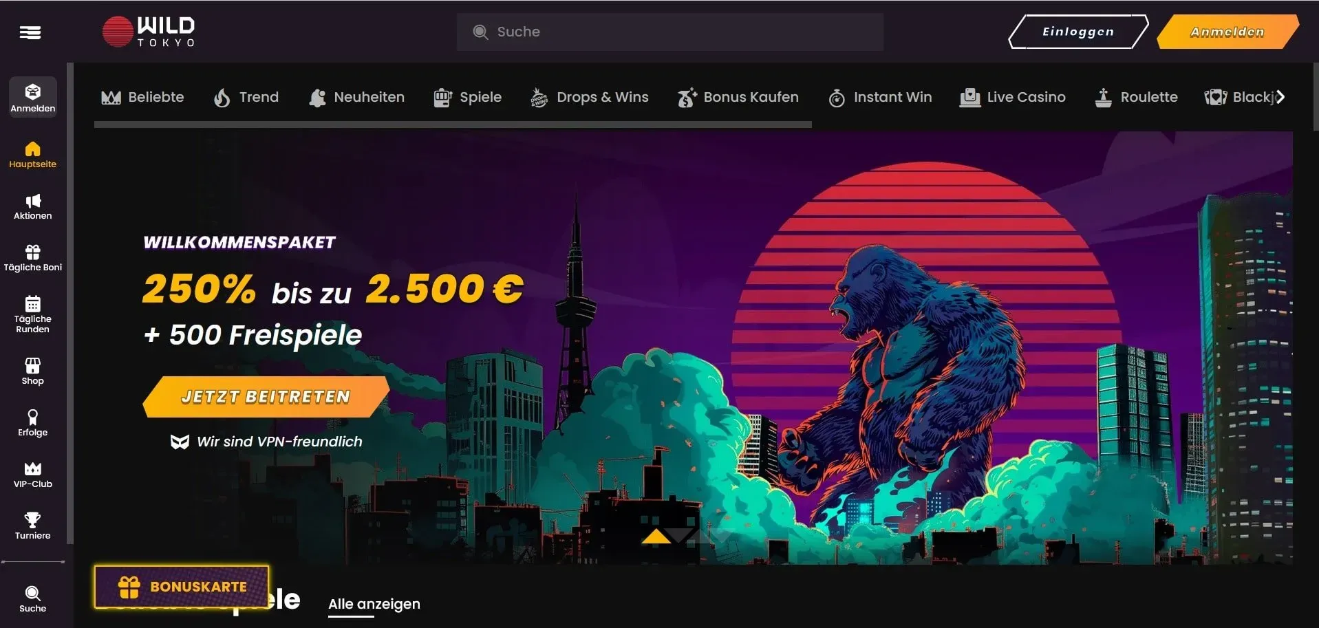 Wild Tokyo Online Casino mit Handyrechnung