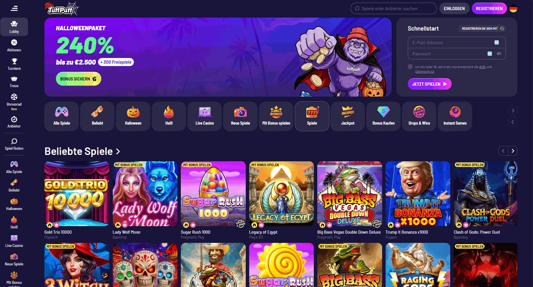 TuffPuff Online Casino mit EU-Lizenz Österreich